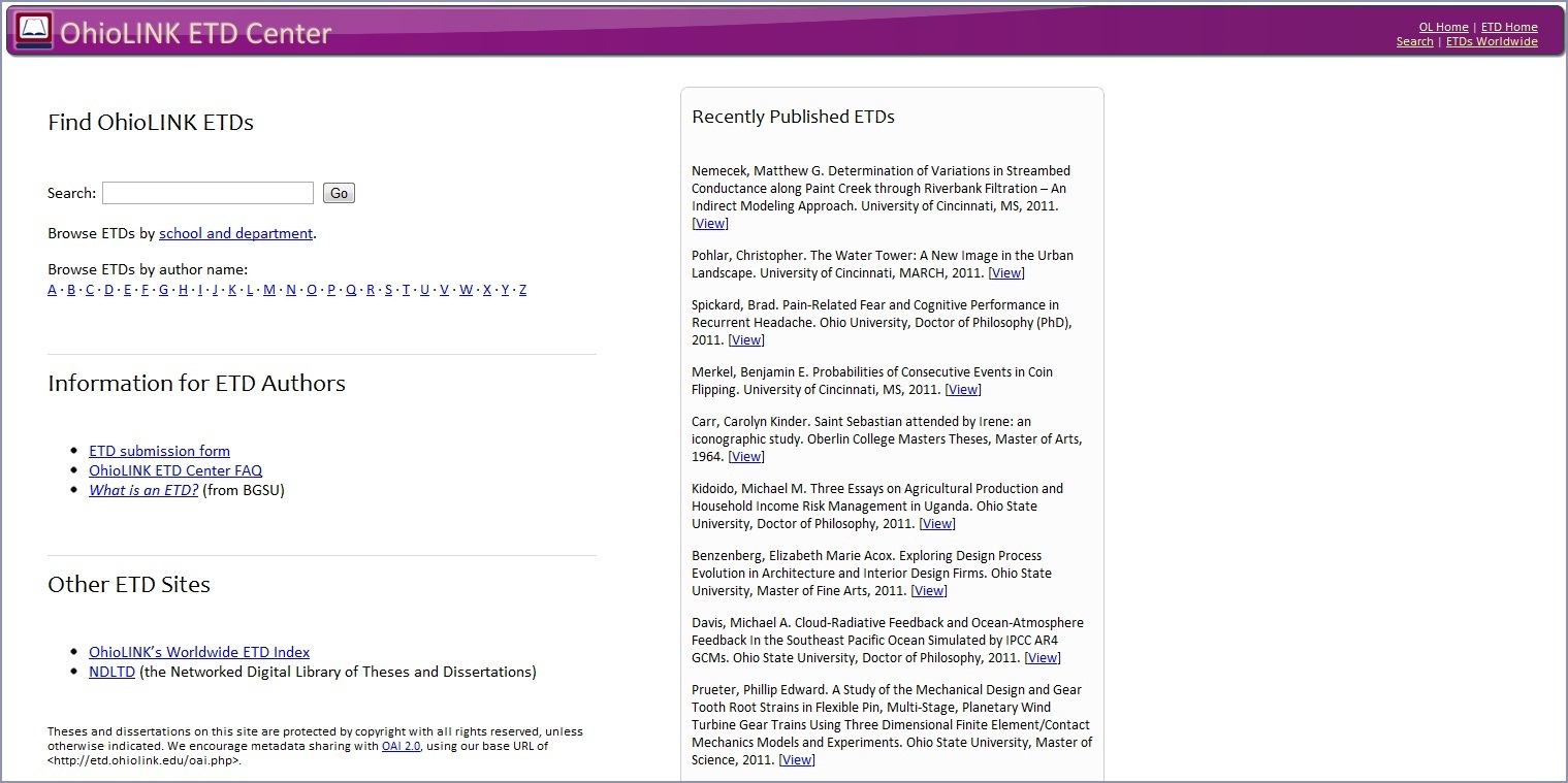 OhioLINK &ndash; Ohio Library and Information Network