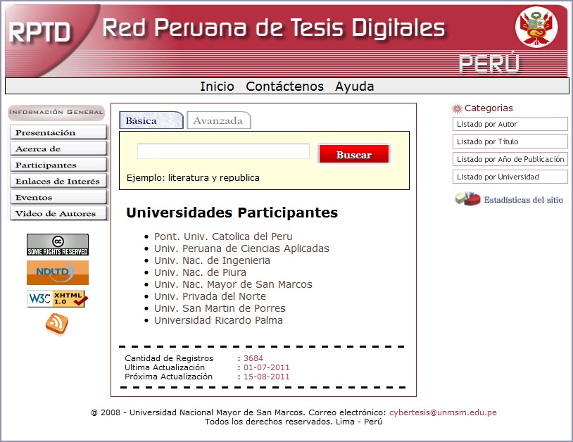 Red Peruana de Tesis Digitales