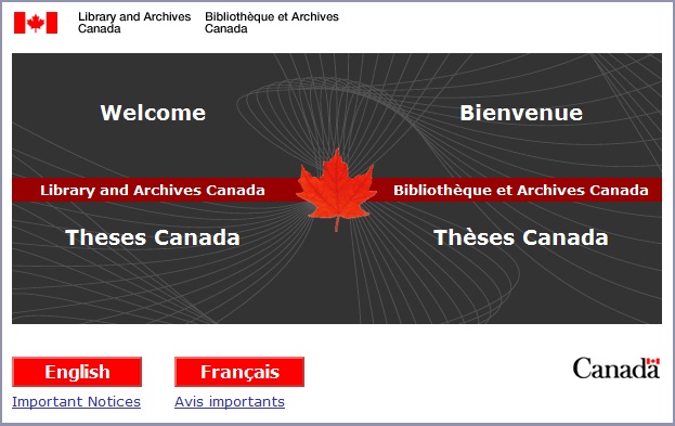 Theses Canada &ndash; Th&egrave;ses Canada