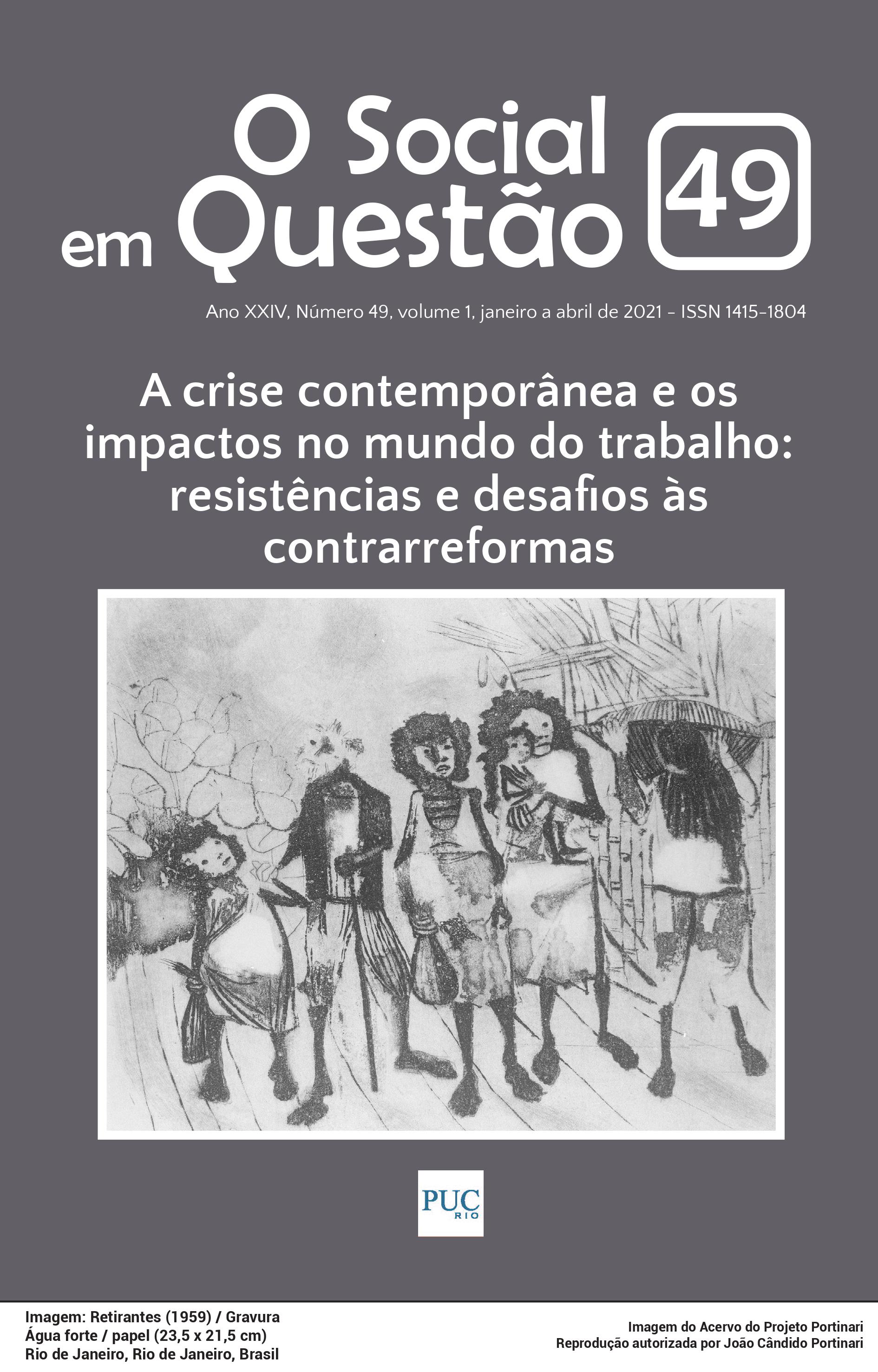 Capa da revista O Social em Questão fasciculo Ano 2021 Nº 49                    