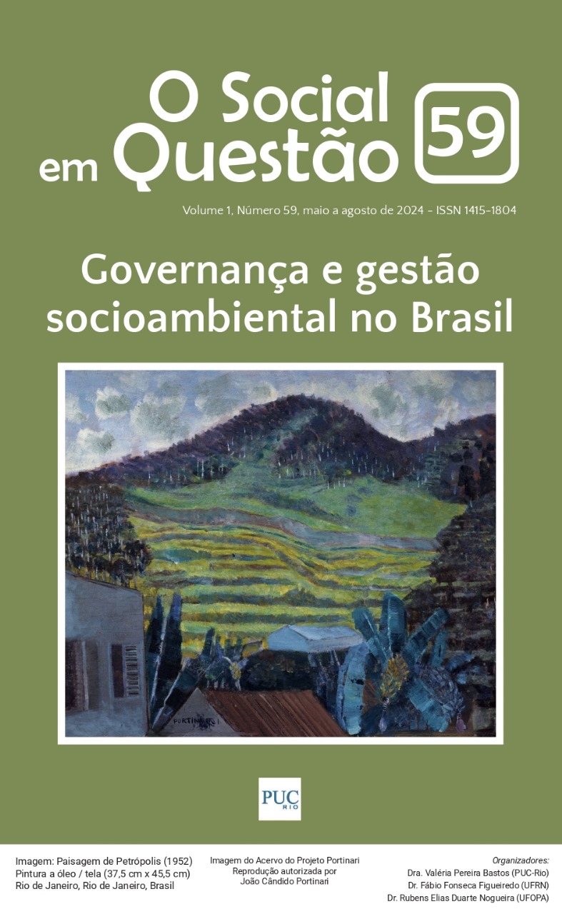 Capa da revista O Social em Questão fasciculo Ano 2024 Nº 59                    