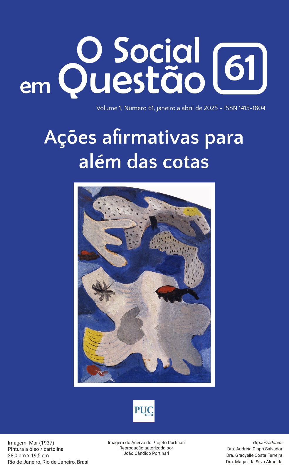 Capa da revista O Social em Questão fasciculo Ano 2025 Nº 61                    
