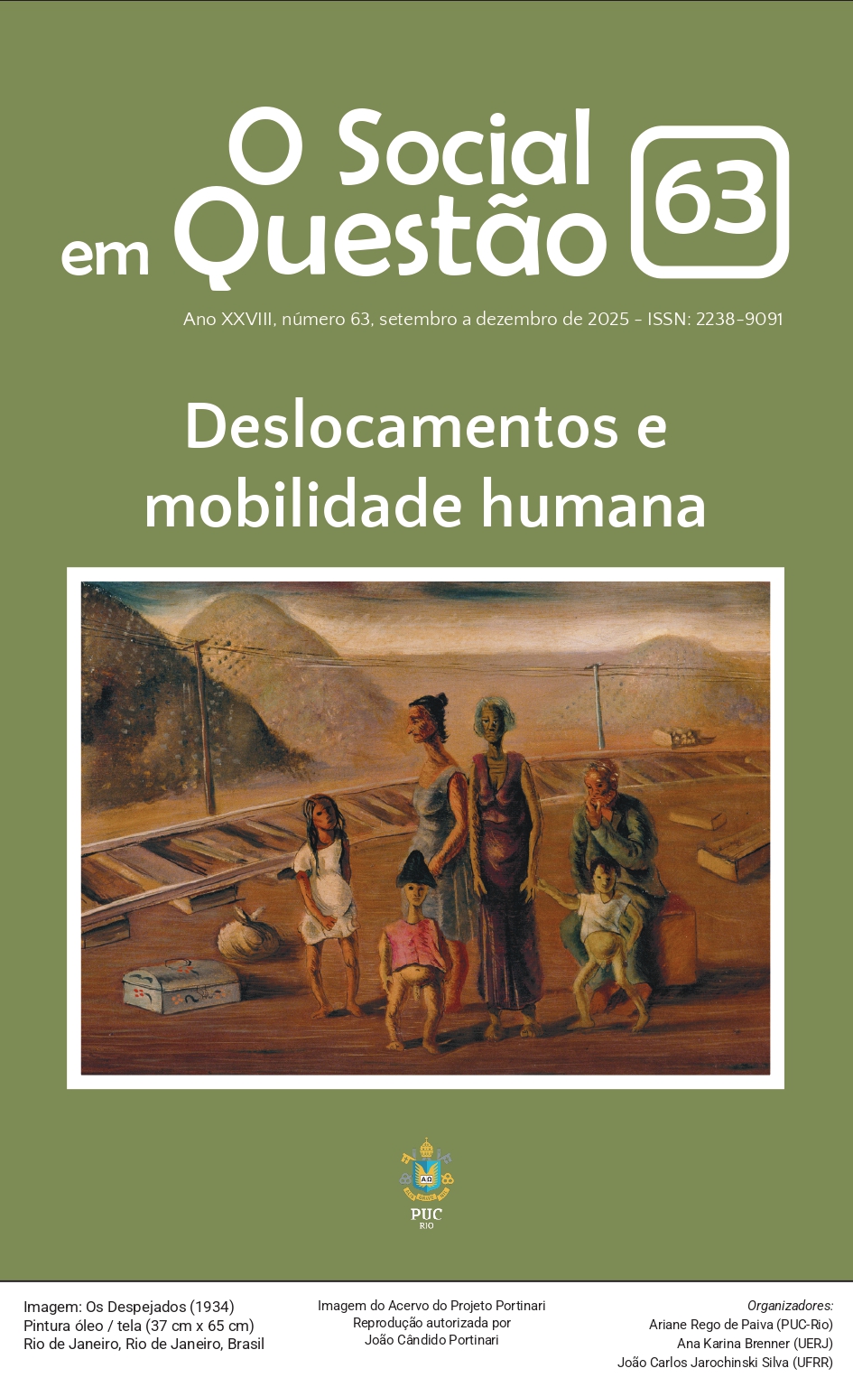 Capa da revista O Social em Questão fasciculo Ano 2025 Nº 63                    